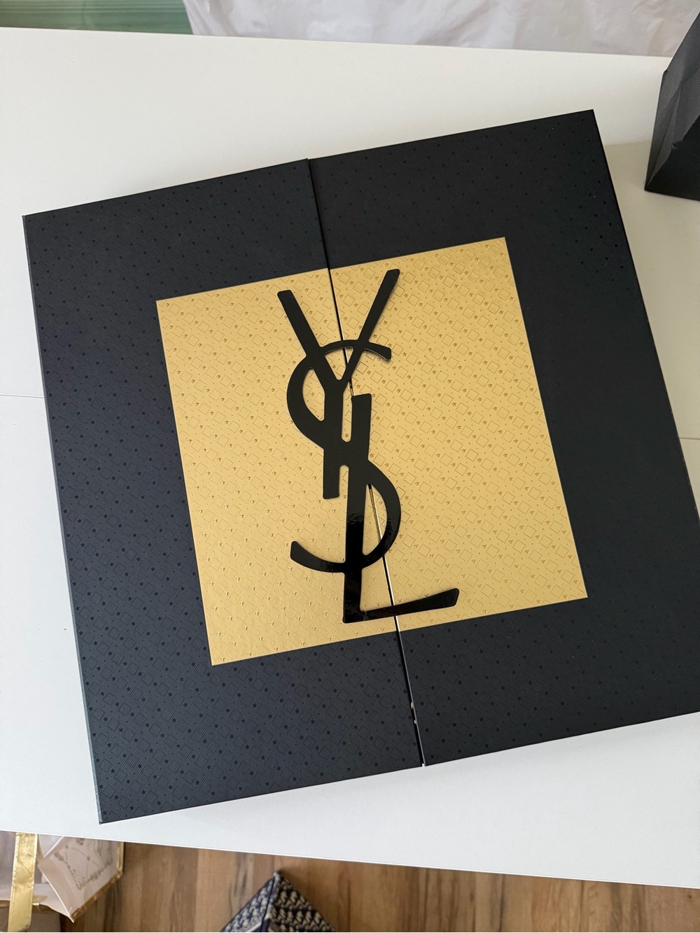 Yves Saint Laurent Black & Gold Monogram Advent Calendar (empty)